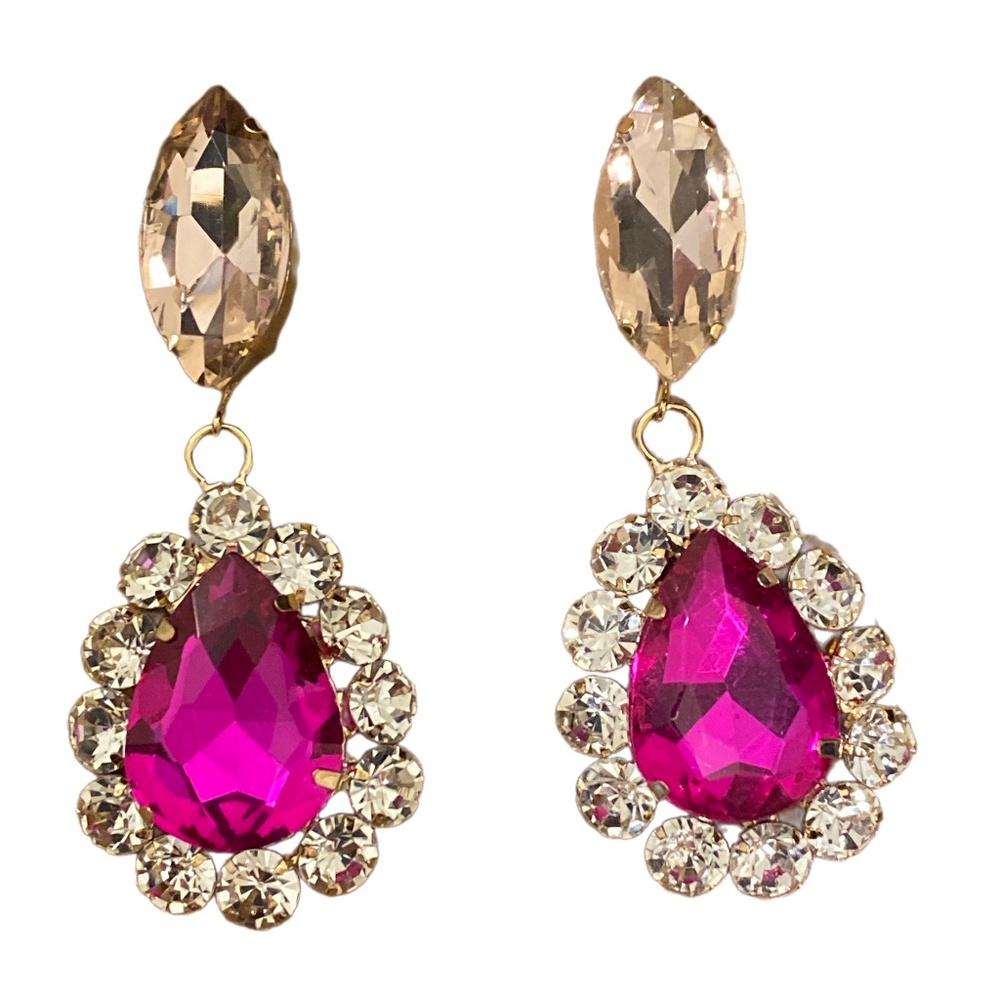 TEARDROP CRYSTAL EARRINGS